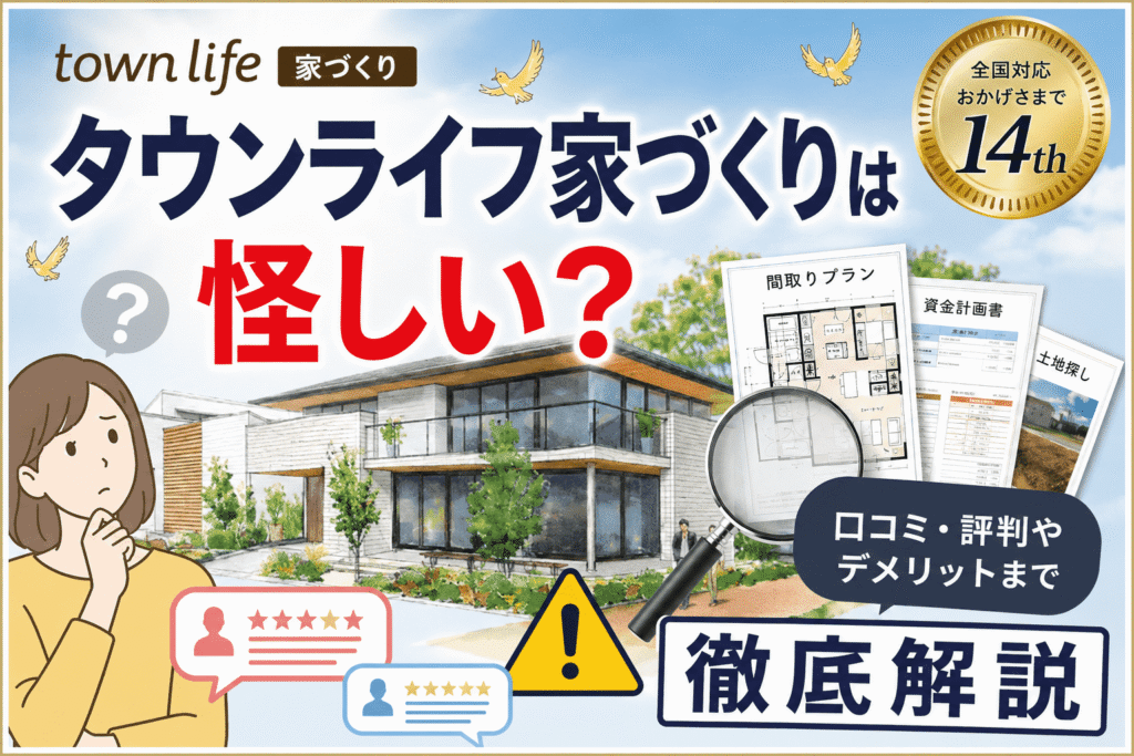 タウンライフ家づくりは怪しい？口コミ・評判や、デメリットまで徹底解説
