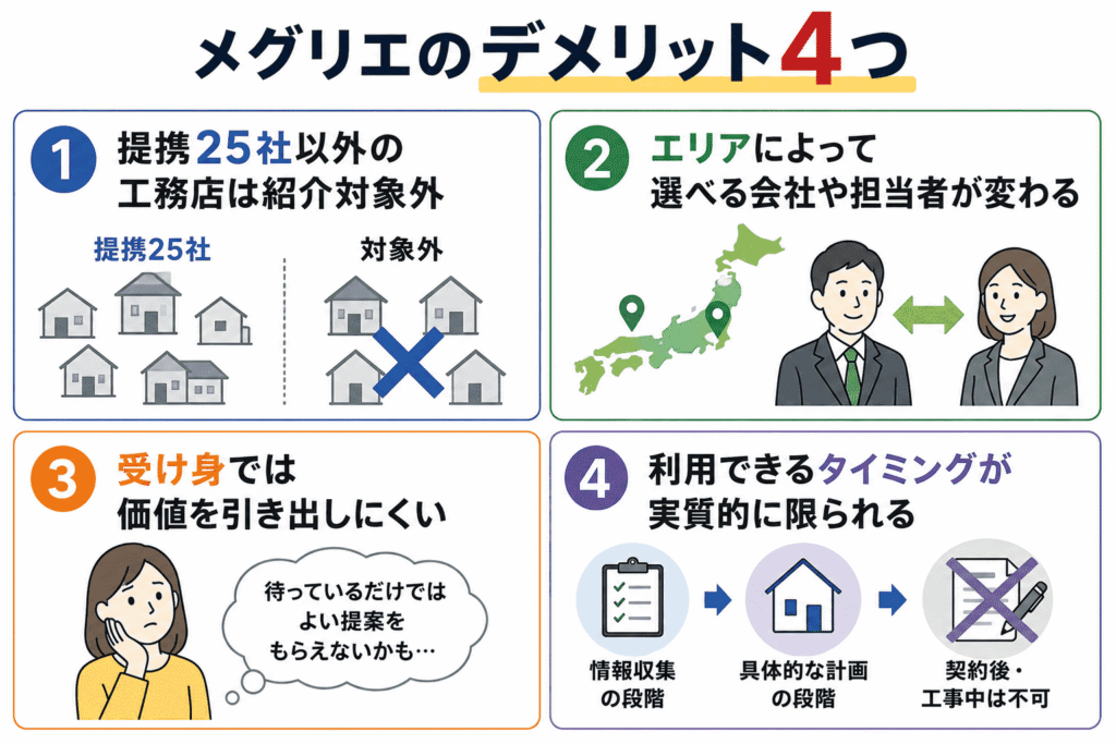メグリエを利用するデメリット4つ