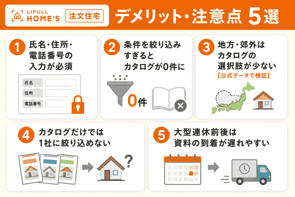 ライフルホームズの注文住宅のデメリット・注意点