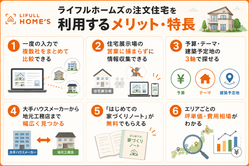 ライフルホームズの注文住宅を利用するメリット・特長