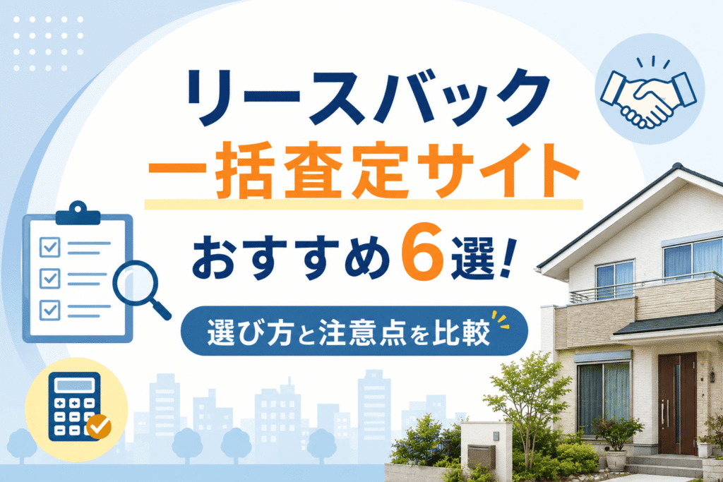 リースバック一括査定サイトおすすめ6選！選び方と注意点を比較