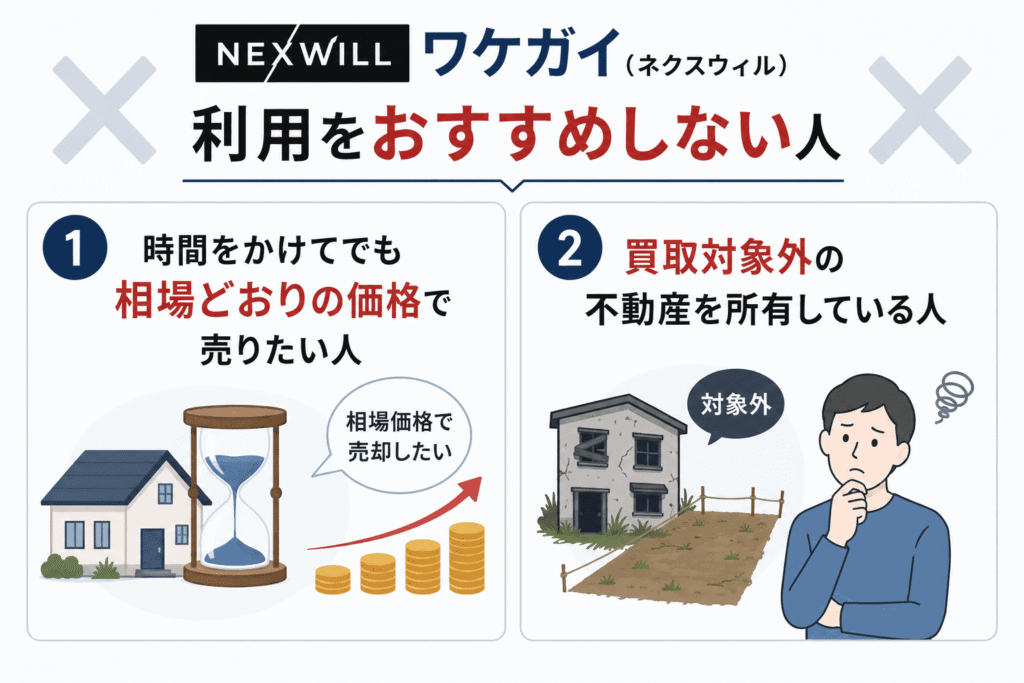 ワケガイの利用をおすすめしない人