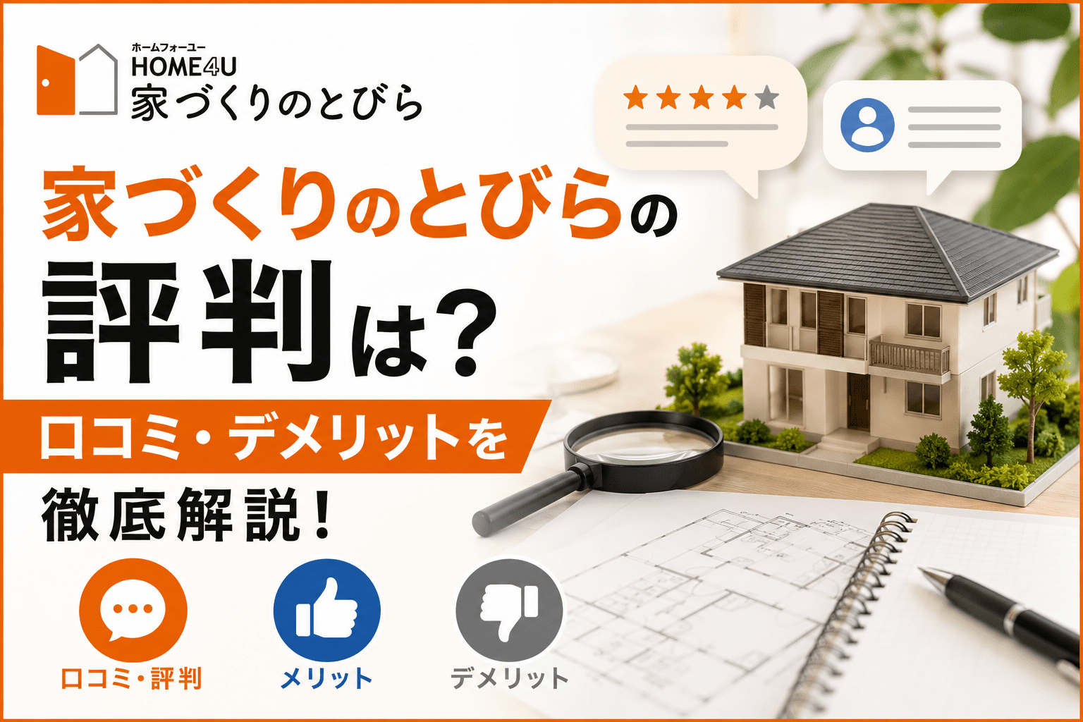 家づくりのとびらの評判は？口コミ・デメリットを徹底解説