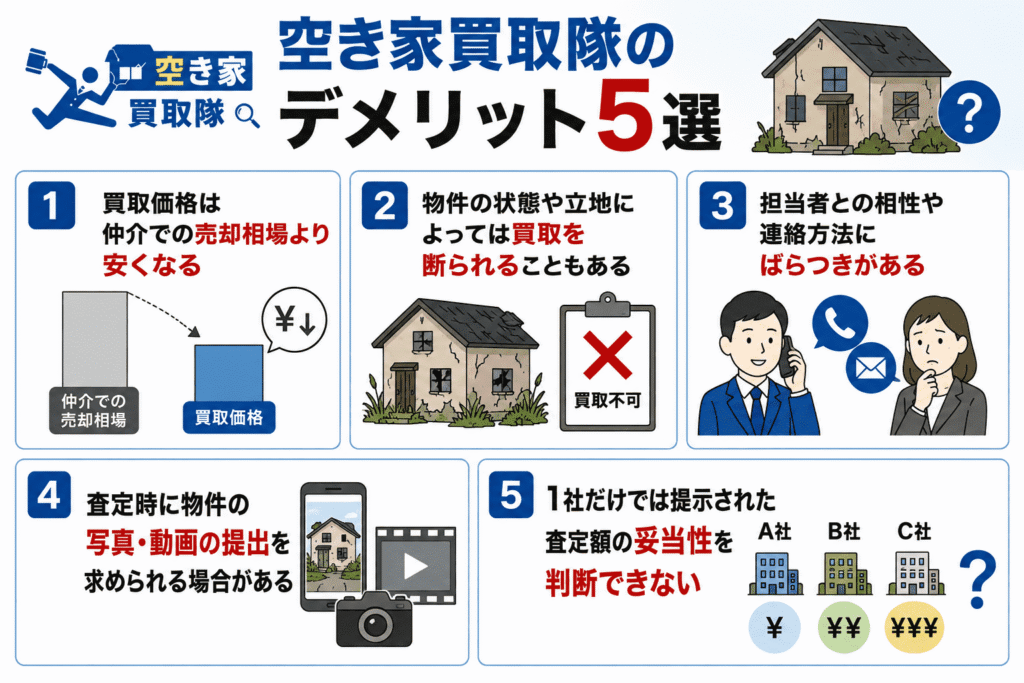 空き家買取隊のデメリット