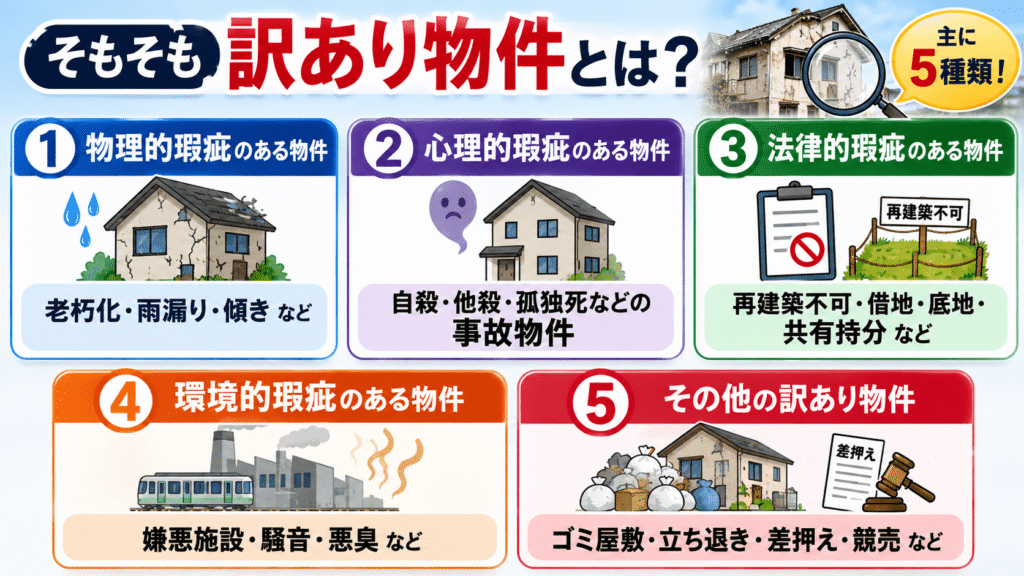 訳あり物件の種類