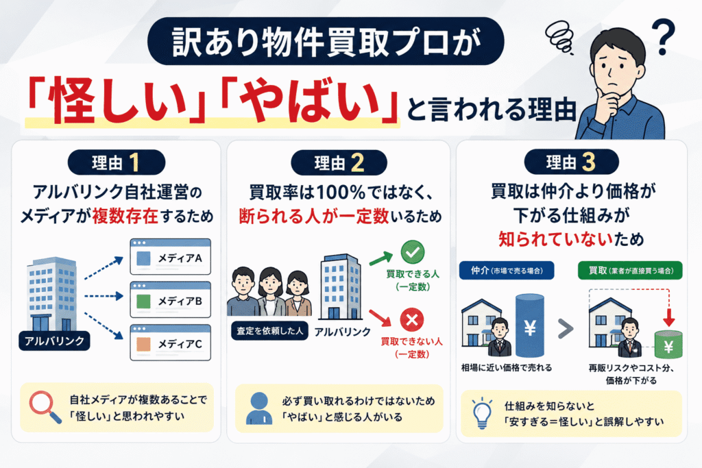 訳あり物件買取プロが「怪しい」「やばい」と言われる理由