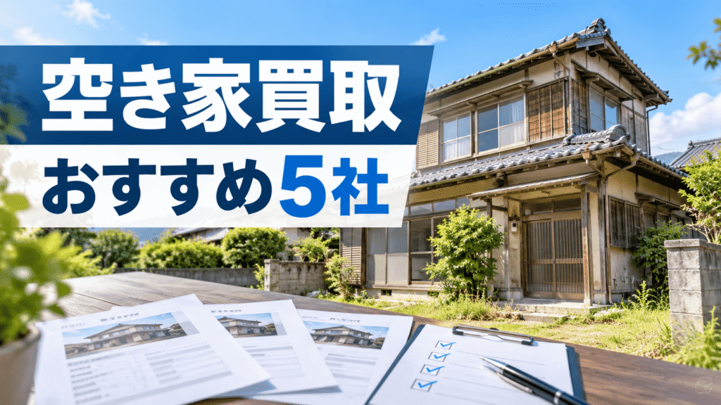 空き家の買取業者おすすめランキング5社【2026年】口コミ・評判と失敗しない選び方