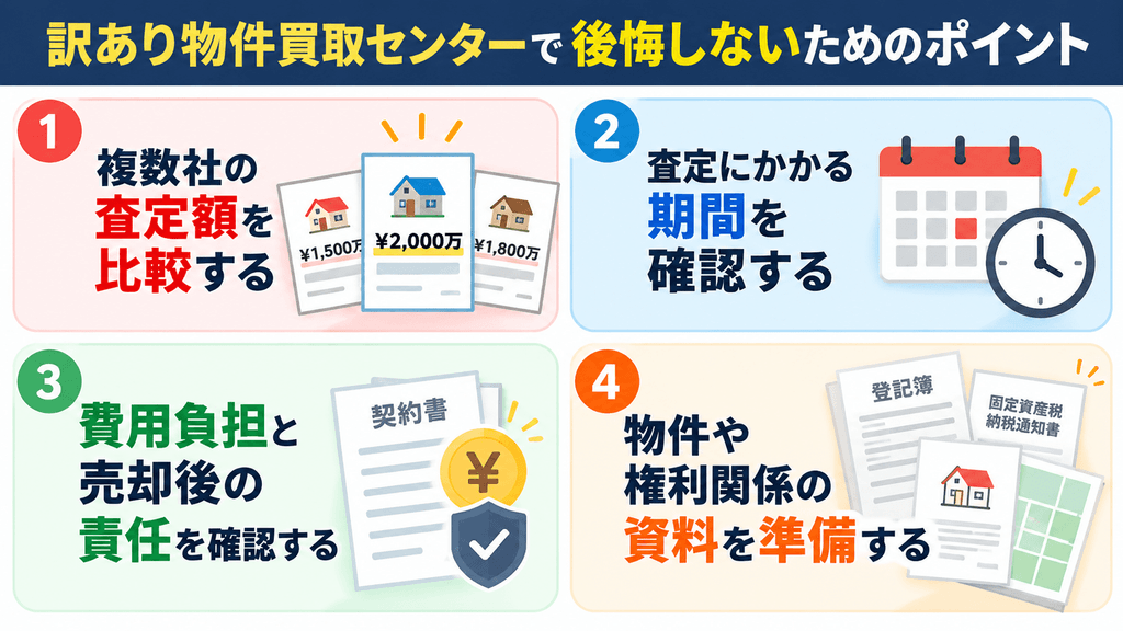訳あり物件買取センターで後悔しないためのポイント