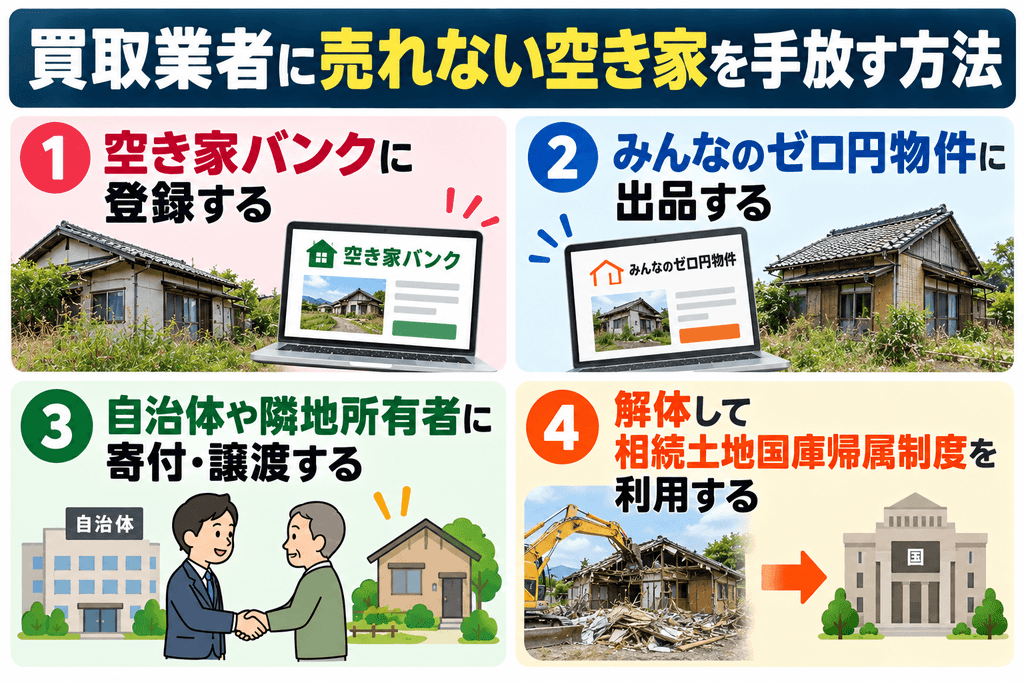 買取業者に売れない空き家を手放す方法
