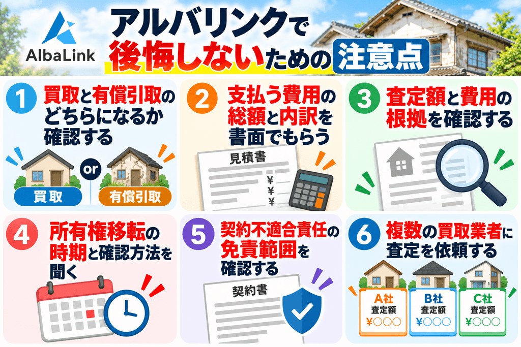 アルバリンクで後悔しないための注意点