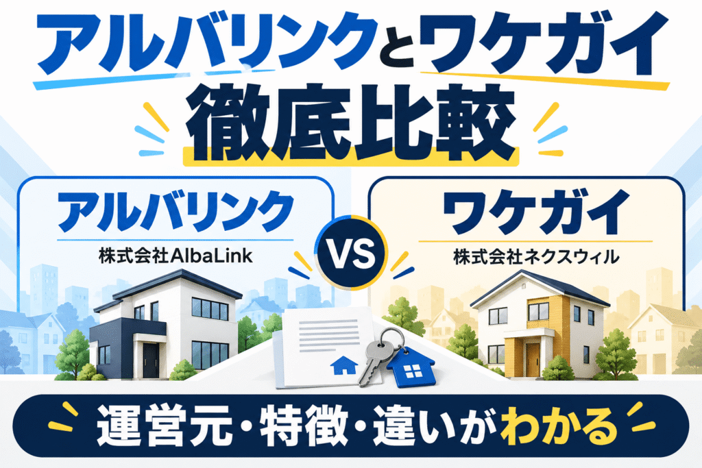 アルバリンクとワケガイを徹底比較！運営元・特徴・違いを解説
