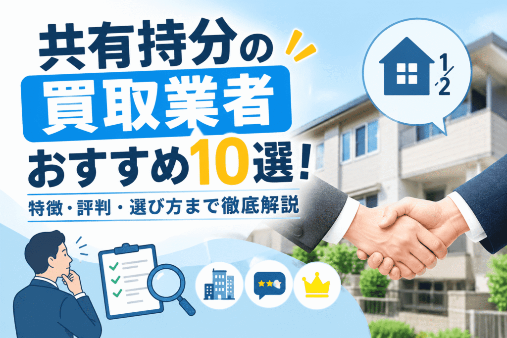 共有持分の買取業者おすすめ10選！特徴・評判・選び方まで徹底解説