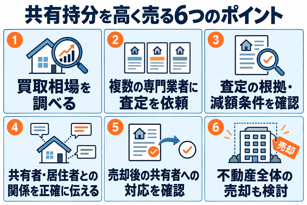 共有持分を少しでも高く売るためのポイント