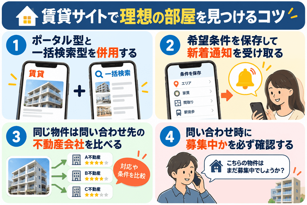 賃貸サイトで理想の部屋を見つけるコツ